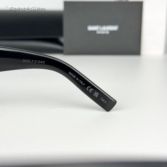 BRAND NEW Saint Laurent SLM94 001 Black Grey Cat Eye Women Sunglasses